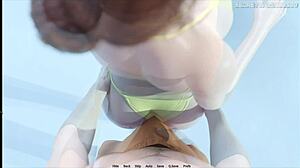 Stepson strokes massive 12-inch cock on stepmom's huge ass beside oblivious husband heartproblems 36 hentai game