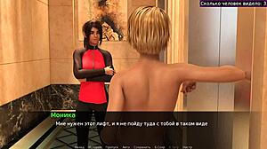 Beth flashes natural small tits outdoors as exhibitionist tease