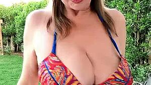 cougar granny seduces gardener blows him then fucks in garden