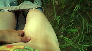 skinny amateur couple films romantic anal creampie deep in forest