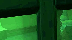 dwarf inmate catches young ebony sucking old inmate's cock voyeur style