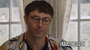 Pervy therapist tricks Laney Grey couple into hairy pussy threesome doggystyle