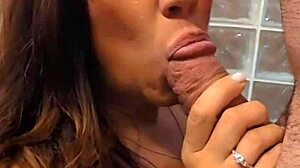 Savage Sarah Smiles While Sucking Husband's Monster Cock