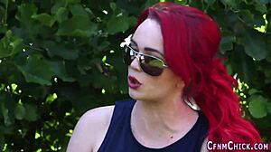 Watch Bossy British Dominas Suck Loser Outdoors!