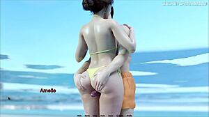 Stepson strokes massive 12-inch cock on stepmom's huge ass beside oblivious husband heartproblems 36 hentai game