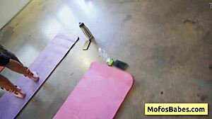 Slutty Busty Blonde Lindsey Lakes Sucks Monster Cock in Yoga Class