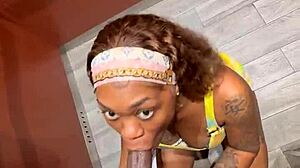 clothes get ripped in the elevator as wet pussy meets monster black cock