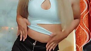 Rica Transexual Masturbates Huge Cock Solo