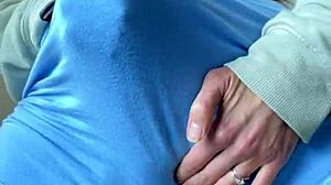 Aussie milf Charlotte Star soaks gym shorts with wet pussy orgasm!