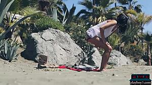 Czech Milf Bombshell Sapphira A Rips Clothes in Sensual Playboy Striptease