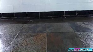 stepsis gets bent over fucked deepthroated creampied after gym pov ride