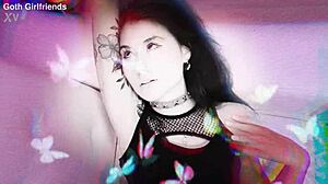 Pretty Goth Charlotte Mae's Small Tits Bounce In Rough Facial Fuck