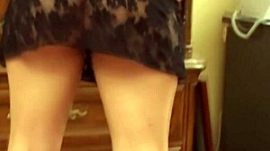 Sexy Lingerie-Clad Brunette Teases With Her Cute Curves!