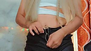 Rica Transexual Masturbates Huge Cock Solo