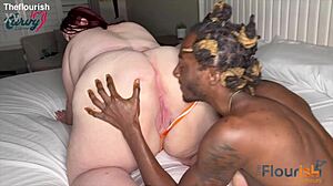 Oiled BBW Big Tits Brunette Missy Deep Rimmed And Filled Hard!