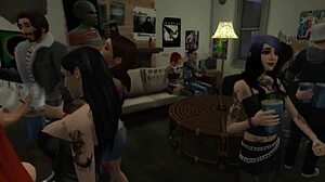 pov sex with goth chick at wild party sims 4
