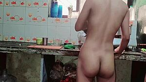 bhabhi what you doing in kitchen i wanna fuck you will you let me aunt homemade indian anal