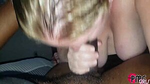 blonde wife sneaks bbc suck while hubby's away?