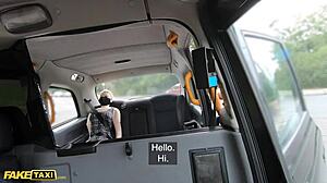 Sex Doll Watches Cabbie Pound Tattooed Brunette Natasha Ink in Taxi Backseat