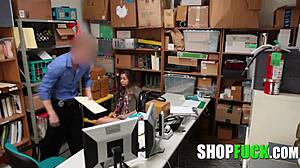 Teen Thief Fucked Hard for Stealing Underwear in Shop!