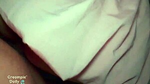 naughty daughter's friend wakes him for tight shaved pussy creampie in miniskirt