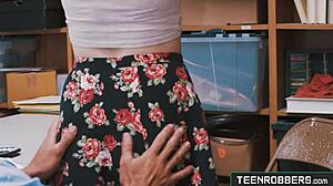 horny shoplifter teen dolly leigh roughly fucked pov