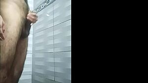 tucacheritocacheron jerks monster cock in shower waiting for hot neighbor milk explosion