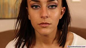 brunette teen dives into taboo threesome with stepsiblings