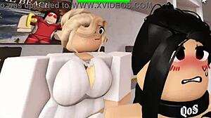 two naughty friends blonde brunette grope ride his cock hard