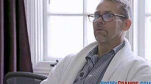 brunette teen alexia anders licks pussy then rides old cock hard