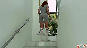 cute redhead sweetie fox fucked hard while house cleaning
