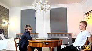 Bang! Short Hair Tutor Fucks Disciple Affair!