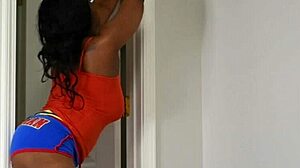 Milf performs solo ass worship on webcam shaking her big ass in homemade mirror POV