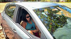 i got caught masturbating and squirting hard in my car at the beach parking lot