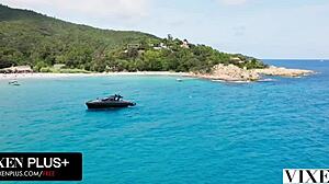 Vixen blonde Lily Blossom rides stranger hard on vacation