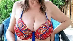 cougar granny seduces gardener blows him then fucks in garden