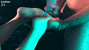 dirty old man pounds my tight 18+ feet and pussy 👅 bareback domination toes fetish 😈