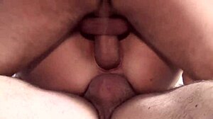 office quickie turns into ripped-clothes bisexual anal orgy with dripping wet pussies