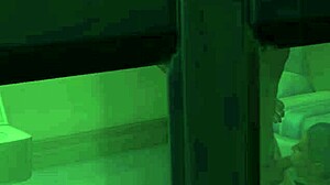 dwarf inmate catches young ebony sucking old inmate's cock voyeur style