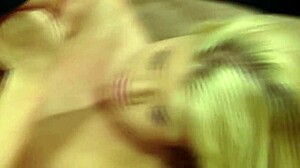 Blonde anal queen teases with gaping ass rides huge cock bent over for facial cumshot part 4