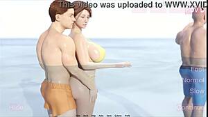 Stepson strokes massive 12-inch cock on stepmom's huge ass beside oblivious husband heartproblems 36 hentai game