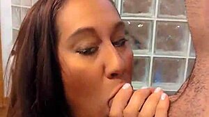 Savage Sarah Smiles While Sucking Husband's Monster Cock