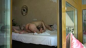 stepdad bends tattooed blonde teen over for raw homemade fuck