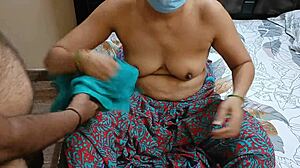 south indian couple pounds hard on bed with anal creampie finish