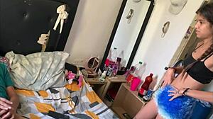 stepsis catches me masturbating then begs for hard fuck full story