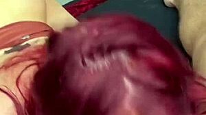 Redhead British Gymnast Deepthroats Daddy's Cock to Shaking Leg Orgasms POV