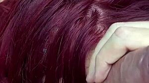 Redhead British Gymnast Deepthroats Daddy's Cock to Shaking Leg Orgasms POV