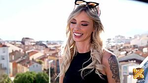 SOPHIE BLONDE POUNDED RAW BY TWO STUDS!