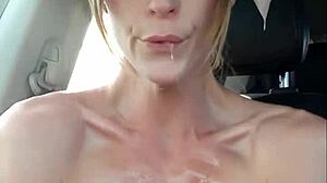 big tits bouncing free in public car nudity thrill