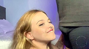 Petite stepsis nerd spits and gags on cock for ex's pov blowjob